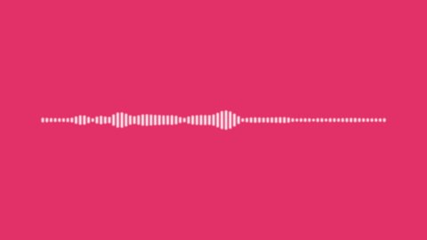 Sound wave or frequency digital isolated on red background. pastel color digital sound wave equalizer. Audio technology wave concept and design under the concept of pastel color emphasize simplic.