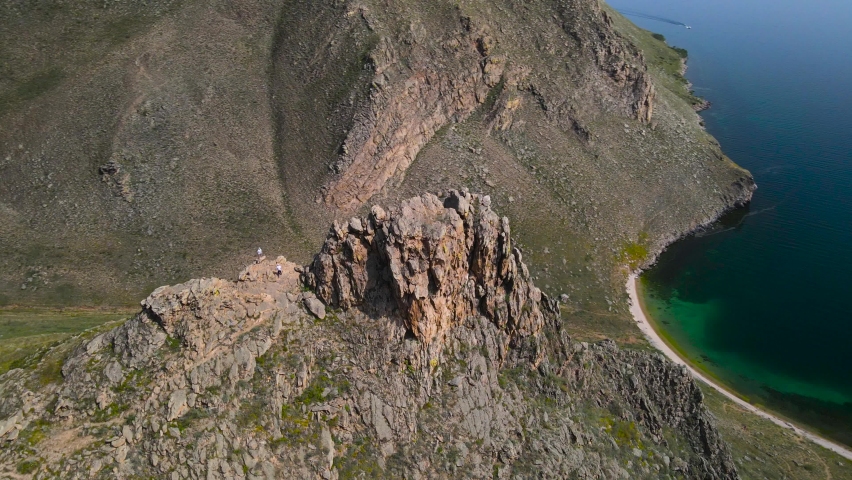 Angel Rock on the shore of Lake Baikal.