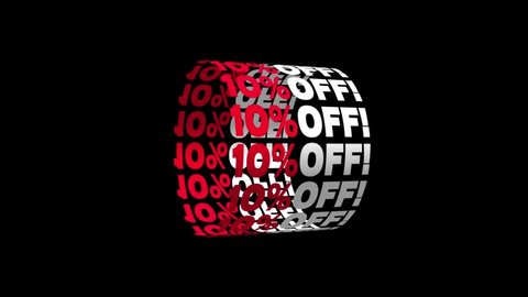 Set Sale 10%, 10% Percent Off-sale, one hundred Percent off Numbers, sale up to 10% off Creative Typography On the Black background