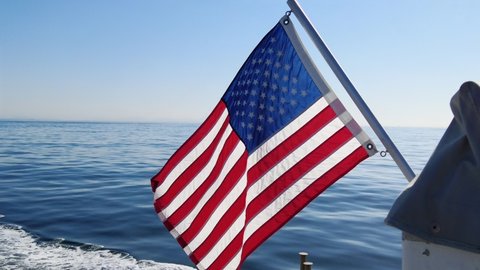 American flag boat Stock Video Footage - 4K and HD Video Clips ...