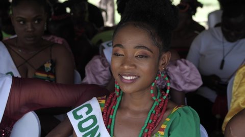 24th August 2021,Crossriver Nigeria : African black beauty queens and contest at Annual new yam festival in mbube, ogoja cross River