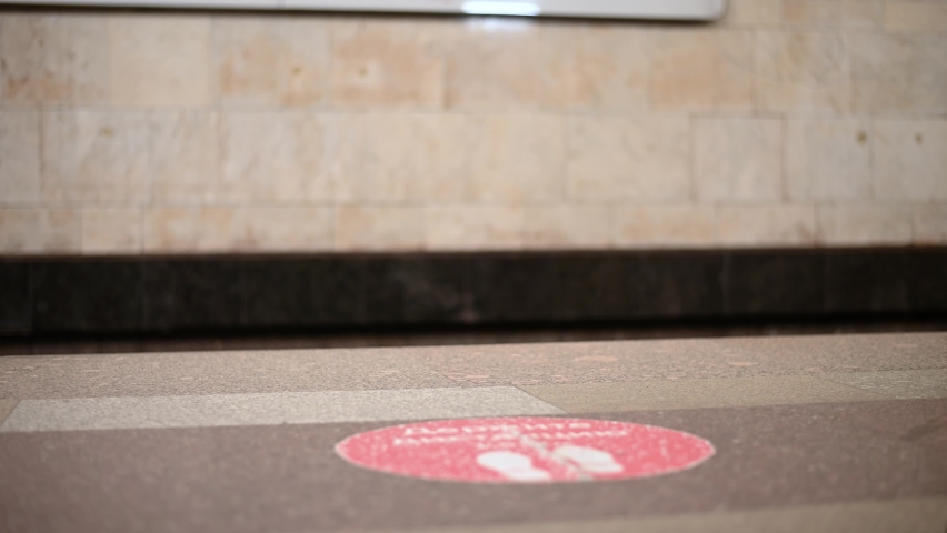blurred image people in the subway rushing the subway train rides. High quality 4k footage