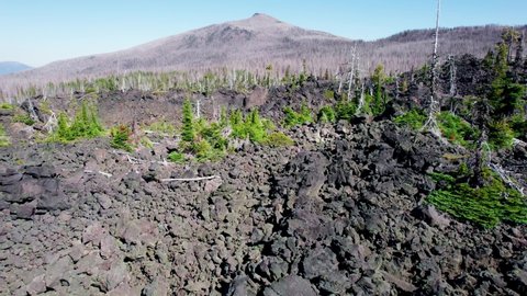 Aerial view of lava fields. Oregon, United States