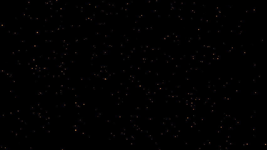 Snowfalling, beautiful Gold Floating Dust Particles with Flare on Black Background | Shutterstock HD Video #1079937182