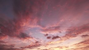 Colorful Sunrise or sunset blue sky with pastel pink cloud n golden yellow cloudscape in tropical summer or spring sunlight n sun ray before hurricane, Slow motion 4k cinemagraphs b-roll TimeLapse - Powered by Shutterstock - Get 15% off with code: PIKWIZARD15