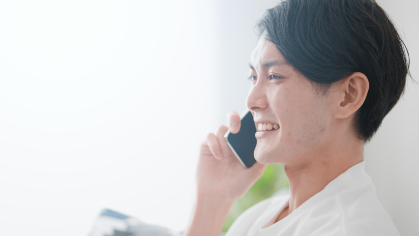 A man talking on a mobile phone