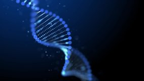 3D rendered loopable animation of rotating DNA glowing molecule on black background. Genetics concept. - Powered by Shutterstock - Get 15% off with code: PIKWIZARD15