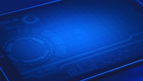 Male index being placed on a touchscreen for fingerprint identification, digital body scan and rotating DNA double helix. Futuristic medical analysis on biometric scanner, HUD style. 3D  animation, 4K - Powered by Shutterstock - Get 15% off with code: PIKWIZARD15