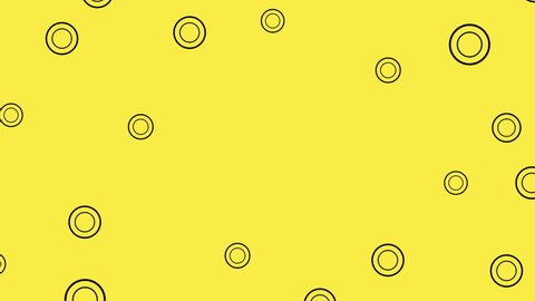 Professional animated yellow background with wiggling round shape element and seamless looping effect best for your all digital artworks like slideshow, banner, and web. 4K resolution motion graphic.