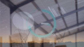 Animation of blue clock and data processing over warehouse. global networks, environment and digital interface concept digitally generated video. - Powered by Shutterstock - Get 15% off with code: PIKWIZARD15