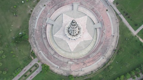 Aerial Shot OF Minar e Pakistan View Lahore, Pakistan