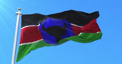 Flag of the South Sudan Liberation Movement. Loop