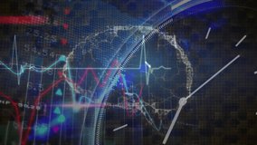 Animation of human brain over heart rate monitor and world map. global business, science and connections concept digitally generated video. - Powered by Shutterstock - Get 15% off with code: PIKWIZARD15