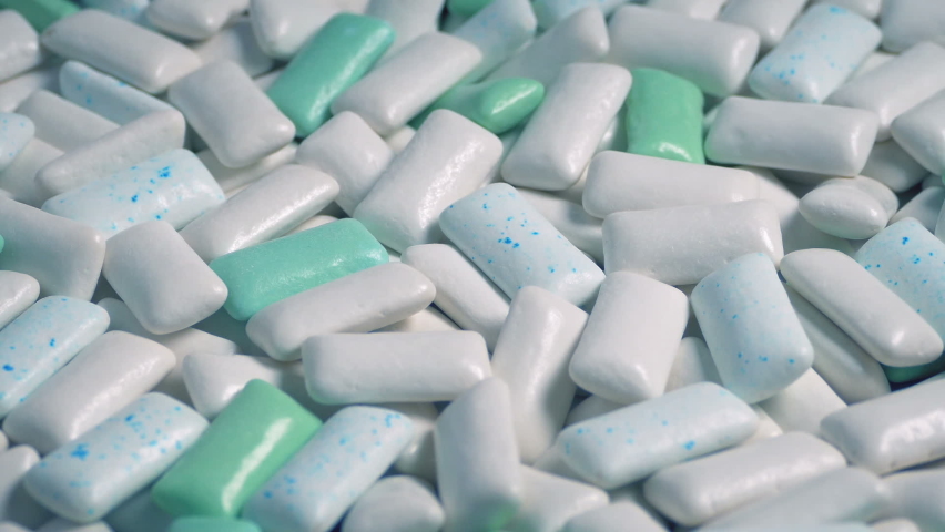 Minty Chewing Gum Mint Candies Rotating Royalty-Free Stock Footage #1080072482