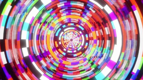 Colorful neon tube kaleidoscope VJ loop new