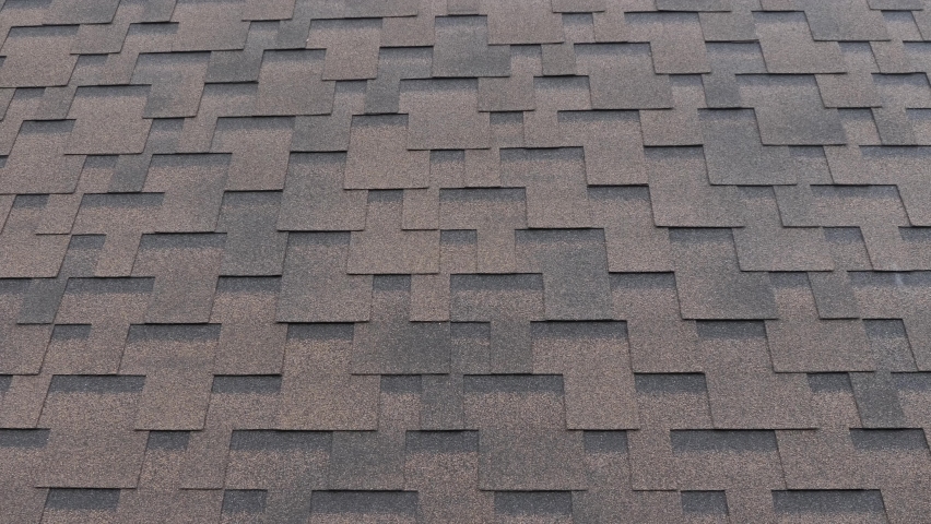 Flexible Shingles. Background from a Soft Roof Royalty-Free Stock Footage #1080142625