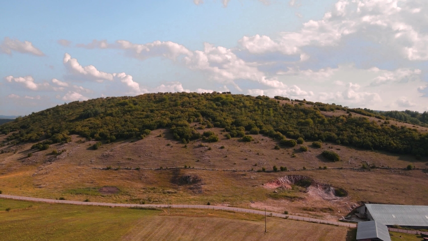 Beatuiful nature and sky, horses runing 