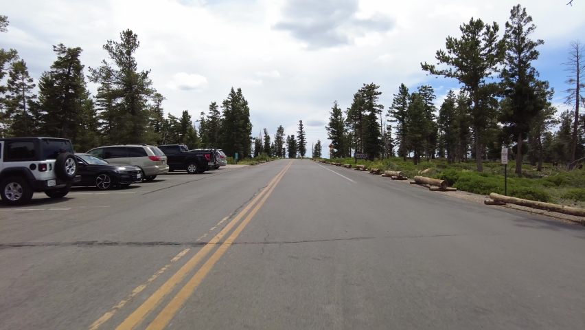 Driving Plate Bryce Canyon Scenic Drive Northbound Multicam Set 01 Front View Rainbow Point Utah Southwest USA