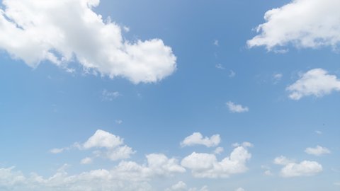 Time lapse, Panoramic view of clear blue sky and clouds, clouds with background.