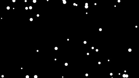 Representing bubbles,ing in space, isolated on black background. Animation Of White Small Circles Moving Around In Black Background. - graphics