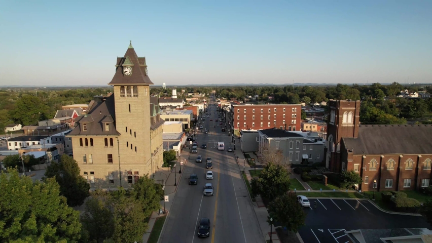 aerial push in richmond kentucky near eastern kentucky university