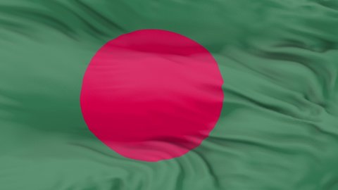 Bangladesh flag is waving 3D animation. Bangladesh flag waving in the wind. National flag of Bangladesh. flag seamless loop animation. 4K