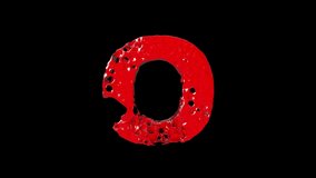 The red color liquid turns to letter O - Powered by Shutterstock - Get 15% off with code: PIKWIZARD15