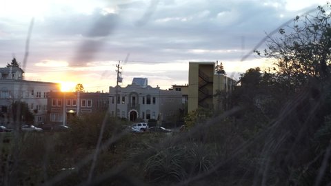 Berkeley City Skyline at sunset