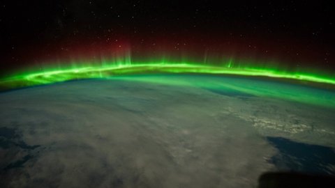 Time lapse of Aurora Borealis over Eastern North America.