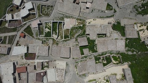 Restored Medieval Village of Khoy in Chechen Republic, Russia. Aerial View