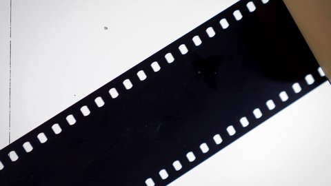 Super 35mm film on white background 