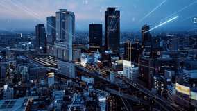Smart city and communication network concept. Digital transformation. - Powered by Shutterstock - Get 15% off with code: PIKWIZARD15