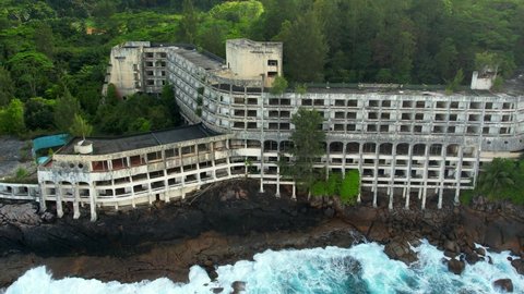 05.10.21 Mahe, Seychelles, Port glaud district, Mahe beach hotel, one of the first hotel build in the 70s, miss world beauty pagent was made in 1998, after the hotel was sold and never reopen