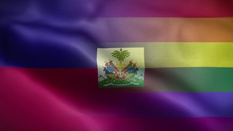 LGBT Haiti Flag Loop Background 4K
