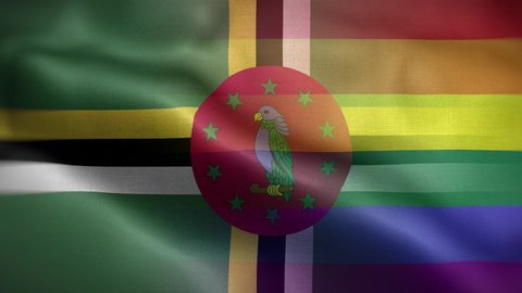 LGBT Dominica Flag Loop Background 4K