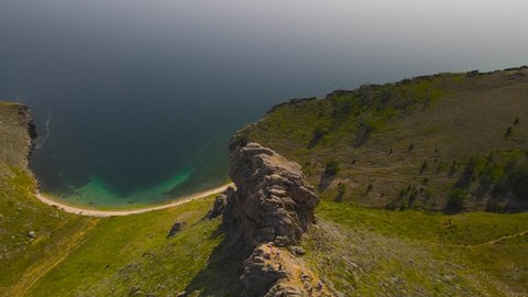 Angel Rock on the shore of Lake Baikal.