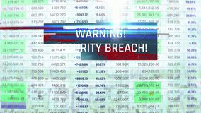 Security breach warning message on financial background, sensitive data theft. Financial fraud, stock market hacking - Powered by Shutterstock - Get 15% off with code: PIKWIZARD15