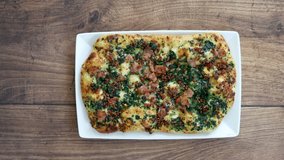 Goat Cheese and Bacon Flatbread Pizza