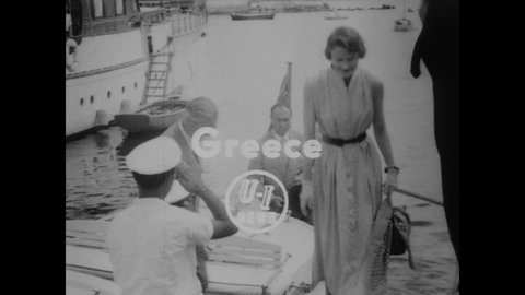 CIRCA 1953 - Deputy Prime Minister Anthony Eden arrives in Athens, Greece to convalesce after an operation.