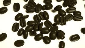 Animation 3D of coffee beans on a white background - Powered by Shutterstock - Get 15% off with code: PIKWIZARD15