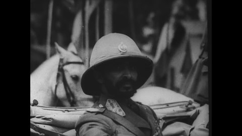CIRCA 1941 - The British Army helps put Emperor Selassie back in power of Ethiopia, chasing out Italian forces.