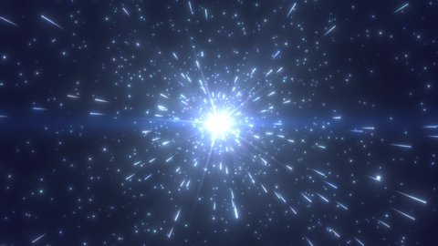 Outer Space Sparkle Stars Travel at Supernova Explosion Light Speed - 4K Seamless VJ Loop Motion Background Animation