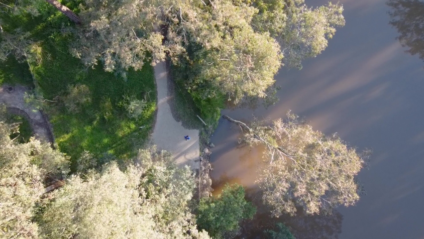 Yarra River in Australian Bushland, Yarra Bend Park Melbourne Australia