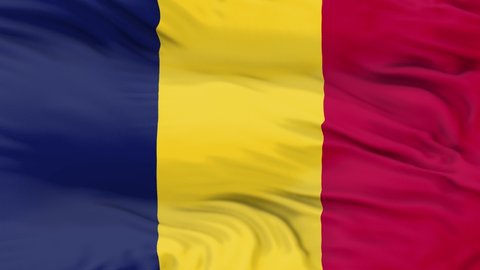 chad flag is waving 3D animation. chad flag waving in the wind. National flag of chad. flag seamless loop animation. high quality 4K resolution