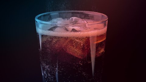 Soft Drink Poured At Party Rising Shot
