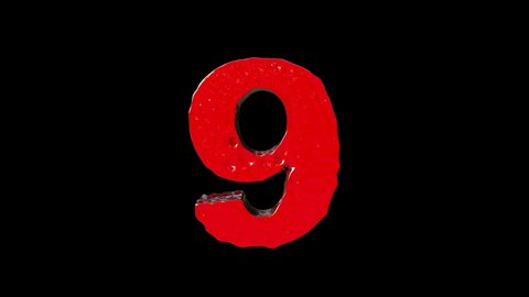 The red color liquid turns to number 9
