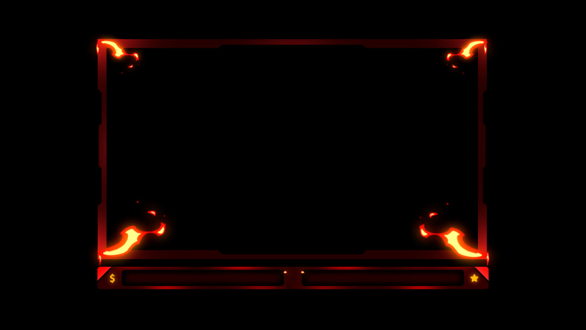 animated face cam overlay fire themed Stock Footage Video (100% Royalty ...