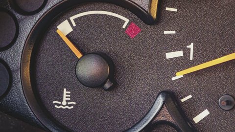 Car tachometer arrow increase speed