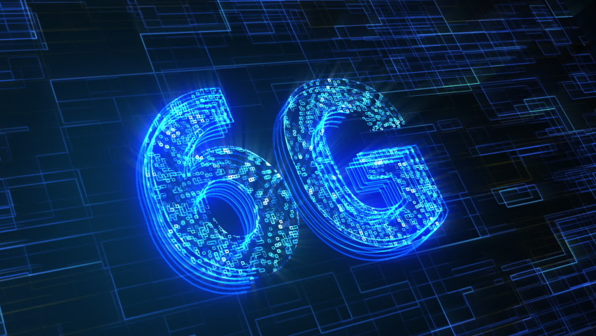 6G hi speeds connection futuristic abstract digital technology. Slow Motion Graphic. Selective focus. Royalty-Free Stock Footage #1080491186