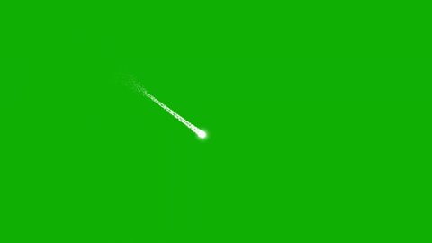 Falling star motion graphics with green screen background